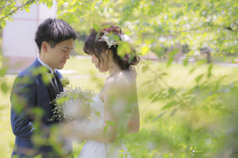 ブーケと一緒に、手を重ねて