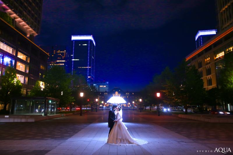 東京駅でナイトフォト
