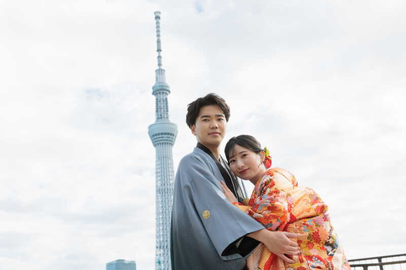 和装最後はスカイツリー！