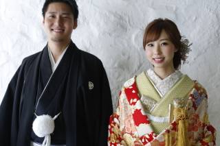 イチ押しの色打掛と白無垢２着撮影！