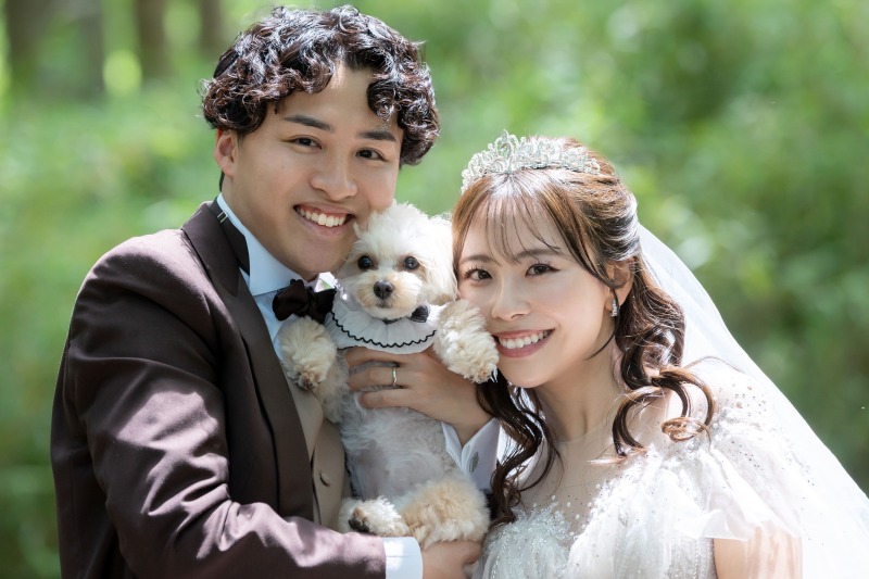 結びはスリーショット