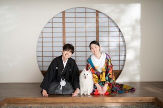 愛犬と残すウエディングフォト！