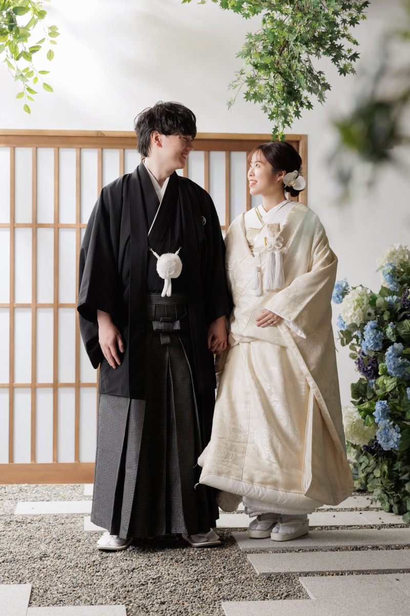 屋内庭園スタジオにて