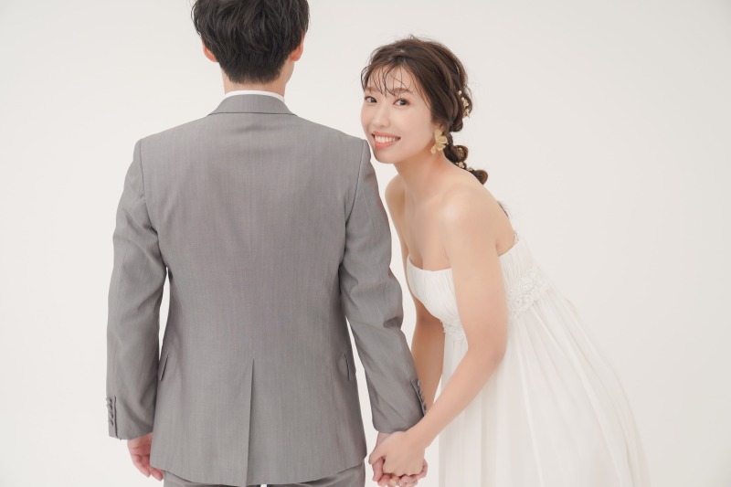 ご新婦様の肩にちょこん