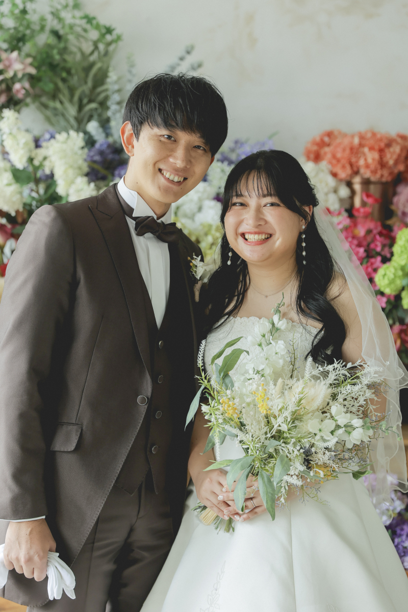 お花に囲まれたスタジオ