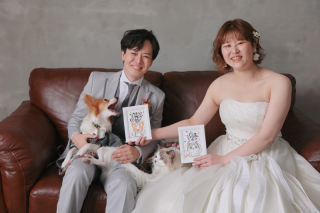 ペットと一緒にハウススタジオ撮影