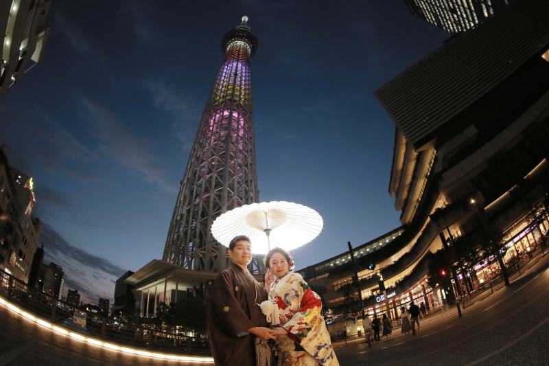 和装ロケ〜スカイツリー夜景〜
