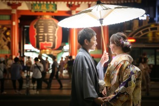 屋内庭園スタジオ×浅草夜景