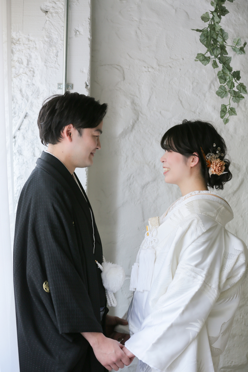 和装でスタジオ撮影