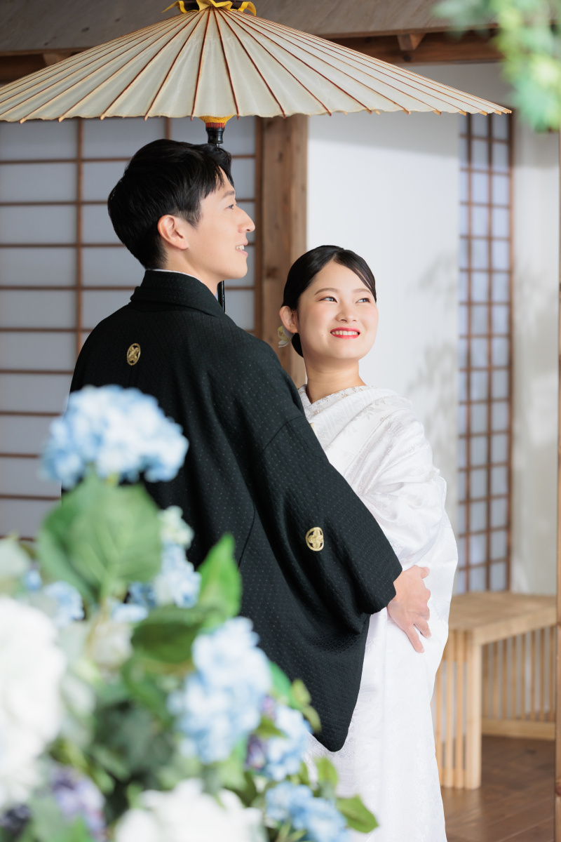 相合傘で
