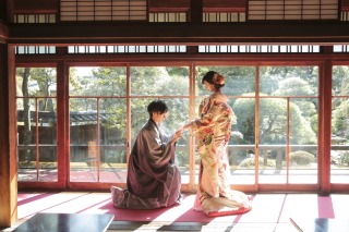 山本亭での和装ロケーション