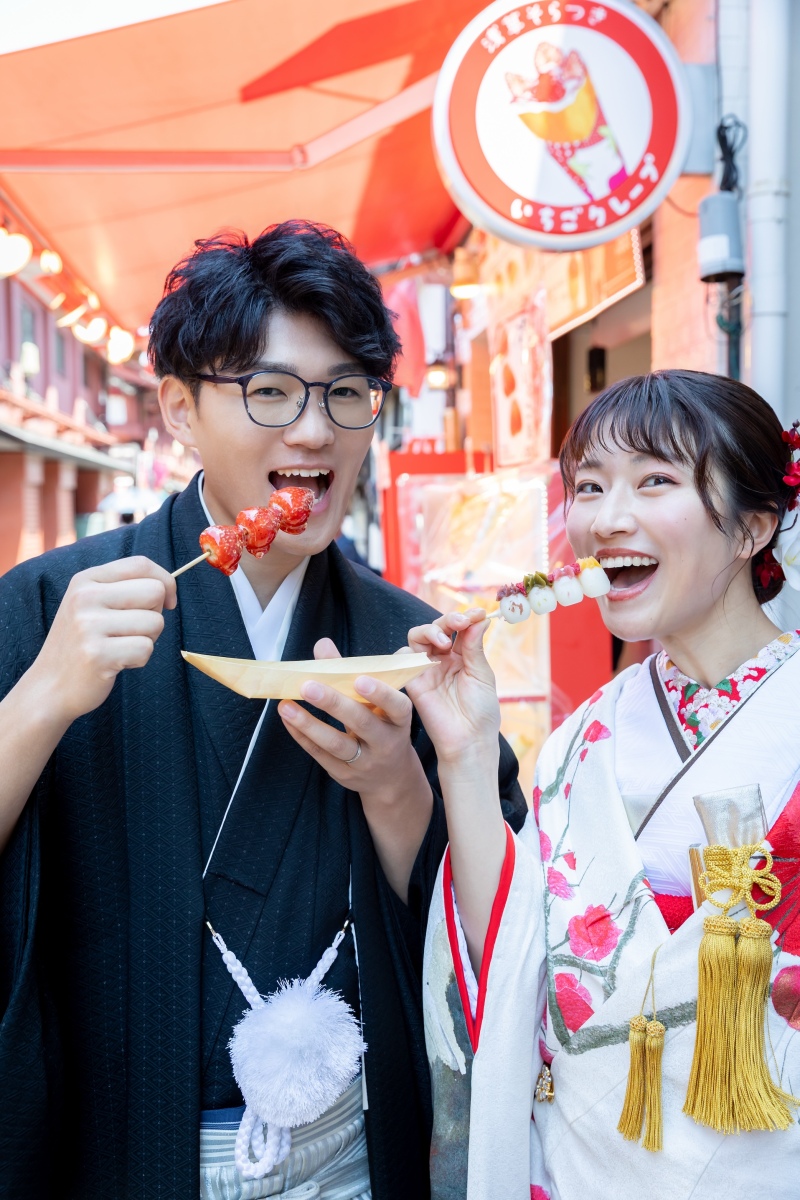 いちご飴とお団子