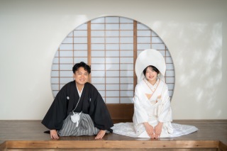 和装屋内庭園スタジオ撮影