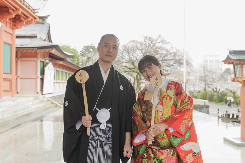 浅間大社で和装フォト