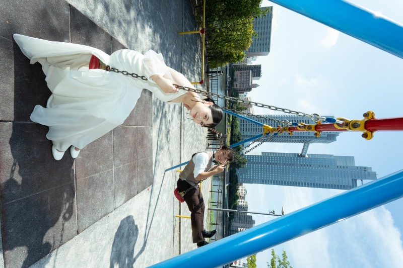 公園で