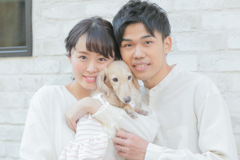 ワンちゃんと一緒に撮影できるスタジオ！