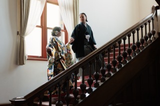 旧古河邸で和装ロケーション