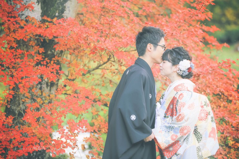 真っ赤に色づいて