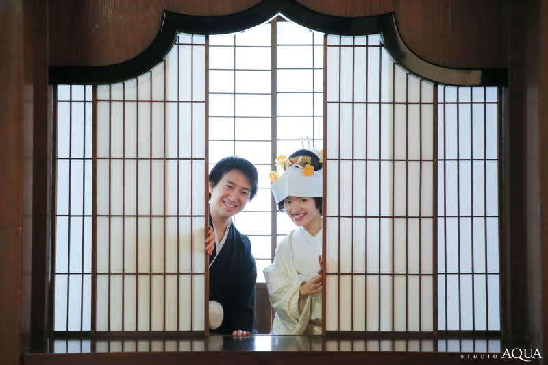 2人でひょっこりと