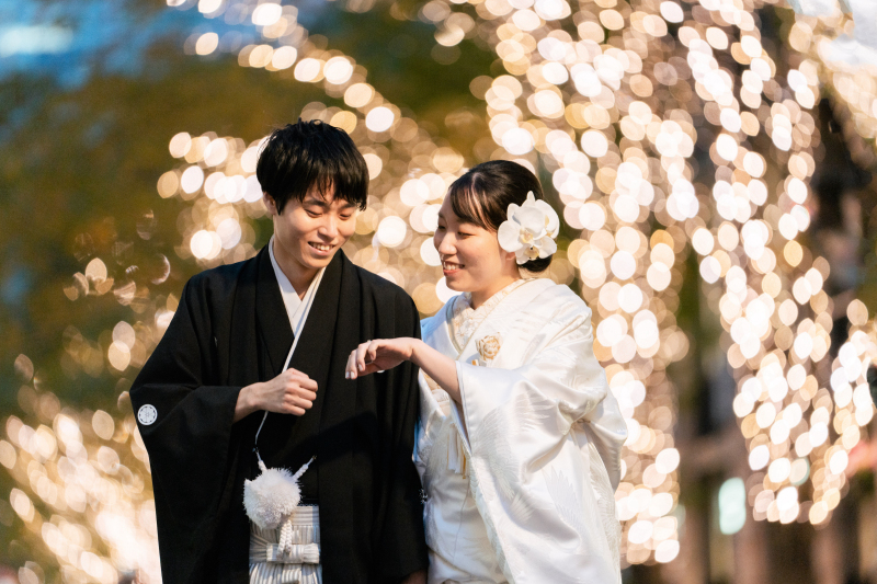 イルミネーションと一緒に