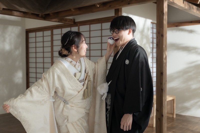 ポケモンをゲットではなく、新郎さんをげっとしていただきました！新郎さんの表情とってもいいですね