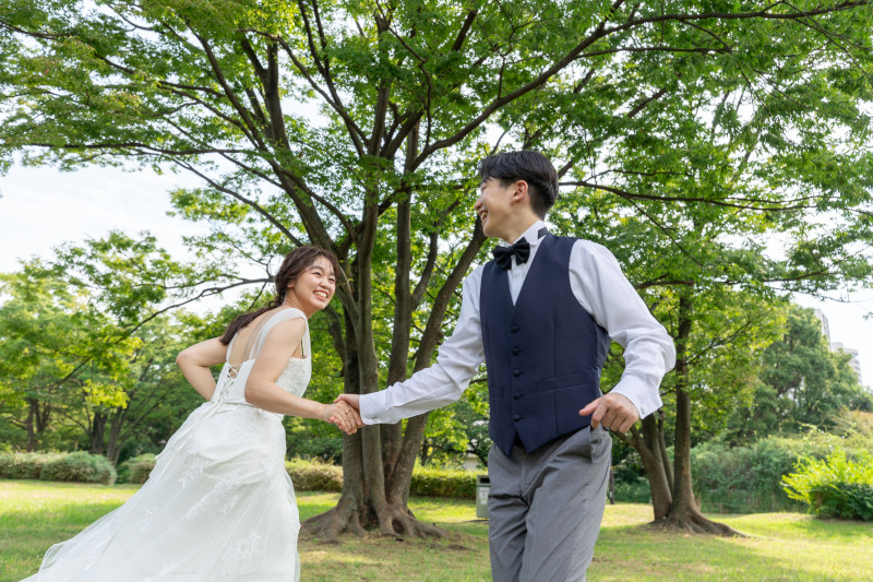 桜や紅葉が綺麗な公園【猿江恩賜公園ロケーション(和装or洋装)】全データ美肌レタッチ付き(200カット)+ 台紙1冊