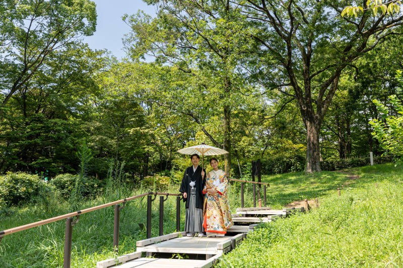 桜や紅葉が綺麗な公園【猿江恩賜公園ロケーション(和装or洋装)】全データ美肌レタッチ付き(200カット)+ 台紙1冊