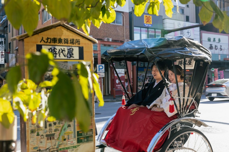 浅草でしかできない【人力車ロケーション】全データ美肌レタッチ付き(200カット) + アルバム20P+ 台紙1冊