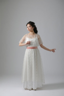 11975 総レースアンティーク刺繍