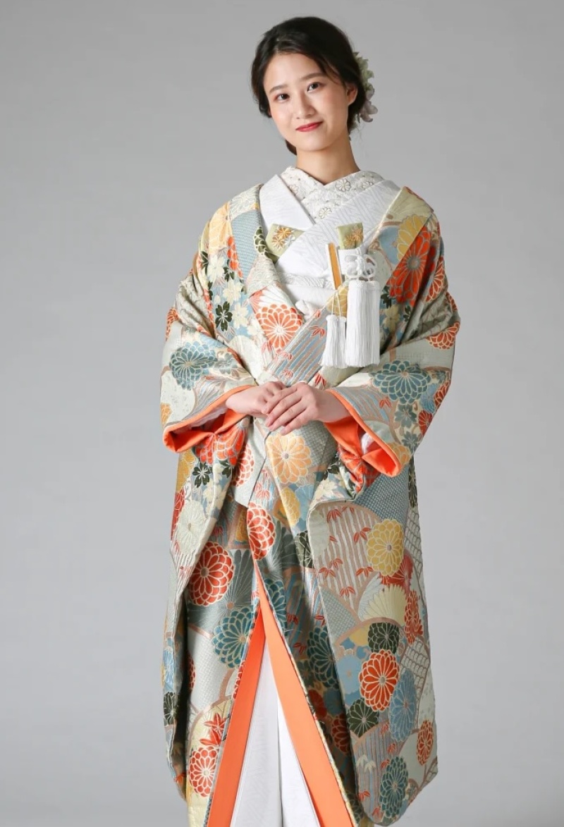 ブルー・菊花青海紋