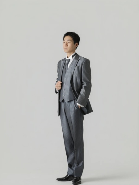 グレーネイビーストライプ