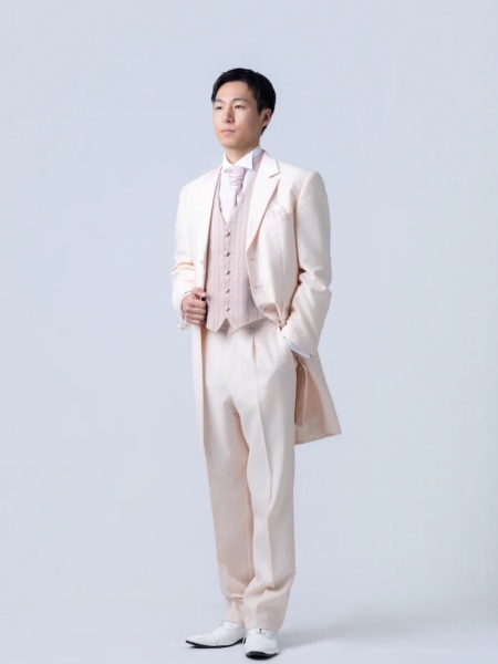 ピンク　柄ベスト