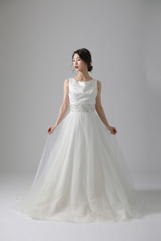 ★63058 サテンノースリーブビーズベルト