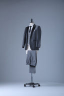 TX59244 シルバーグレーチェックベスト