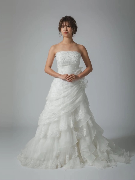 ★10610 総レース斜めドレープ