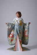 IU00678百花絵巻/ブルー