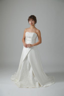 ★WD00197コード刺繍スカラップトレーン