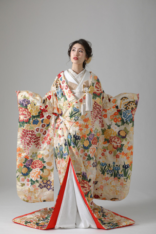 IU00351/慶翔桃山富貴文　白