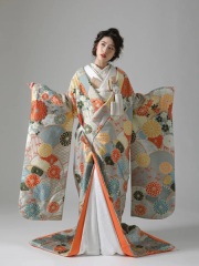 ブルー・菊花青海紋