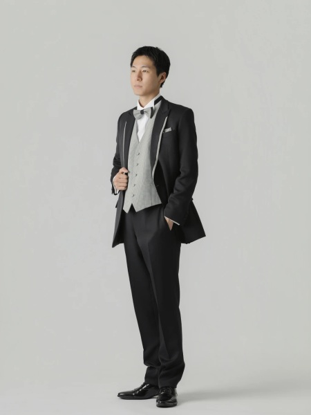 ブラック千鳥柄タキシード