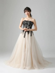 ED61072 黒レースアイボリーAライン