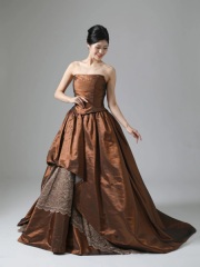 ED55567 オーバービスチェ風アシメタックレース