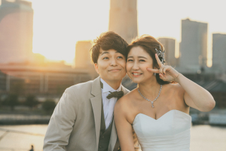 大桟橋の夕景夜景