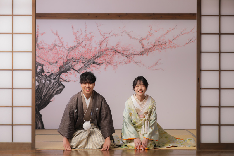 最後は正座のポーズ