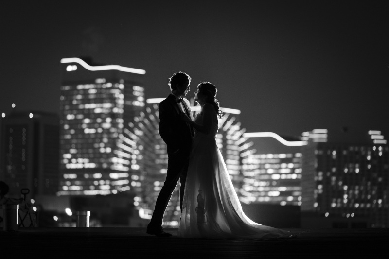 最後はシルエットで