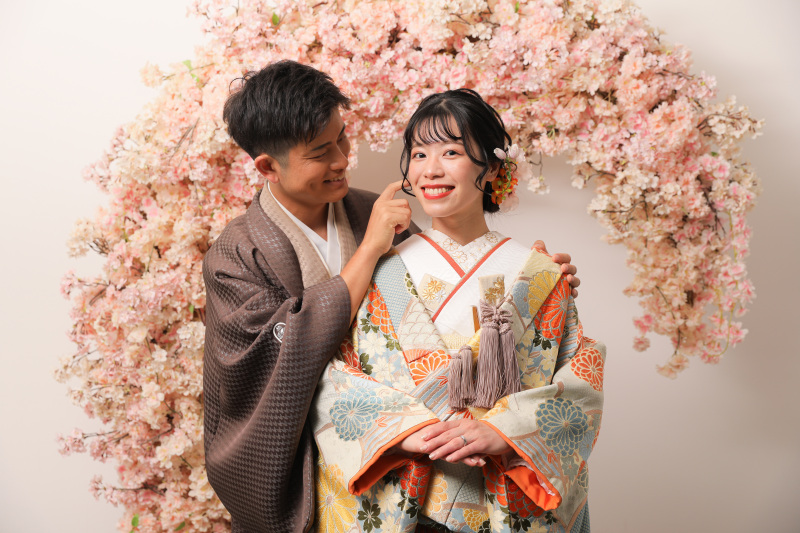 桜のアーチで可愛く!