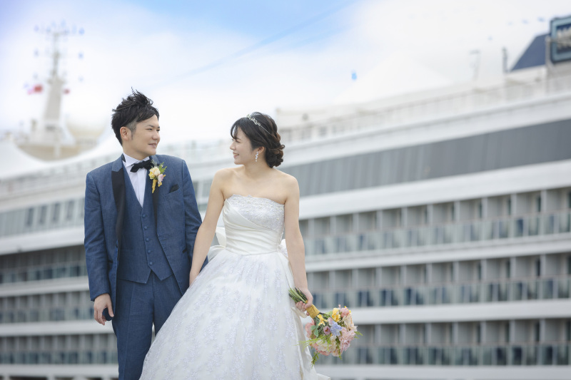 大桟橋に大型客船が来ている日に撮影しました!