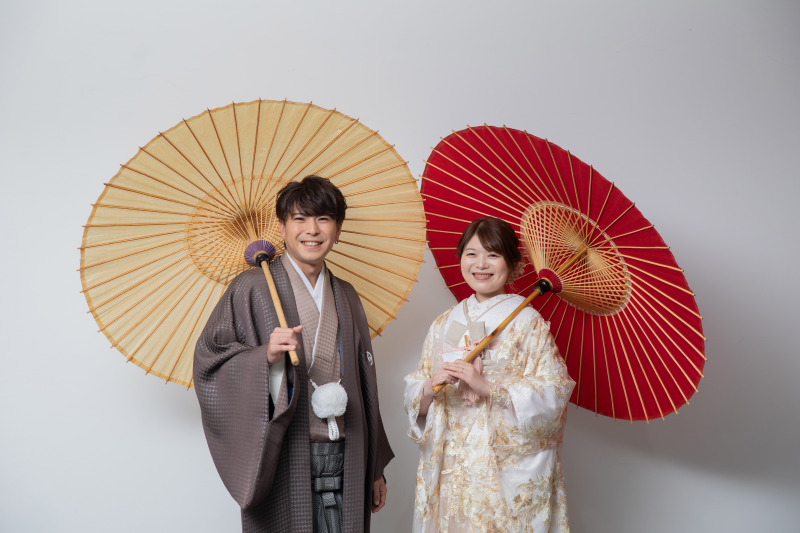 和傘を持ったお写真も