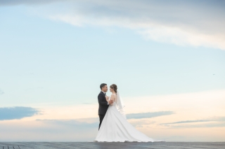 夕焼けと2人【大桟橋ロケーション】