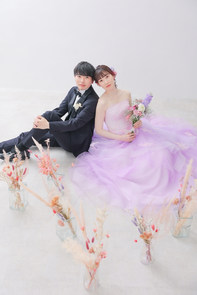 お花に囲まれて